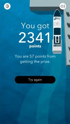 DFDS MiniCruise Captain: score screen