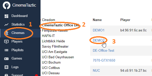 Finding the player in the Cinemataztic Cloud